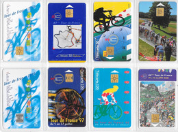 Sports - Lot De 25 Télécartes Cyclisme - Tour De France 1996 à 2001 Avec Equipe Deutsche Telekom (Telefonkarte 97) - Sport