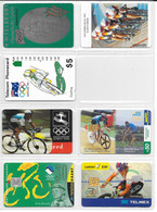 Sports, Telecom Phonecard - Lot De 7 Télécartes Cyclisme - Jeux Olympiques: Barcelona 1992, Atlanta 1996 - Sport