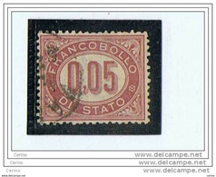 REGNO:  1875  SERVIZIO  -  0,05 (c.)  LACCA  US. -  SASS. 2 - Dienstzegels