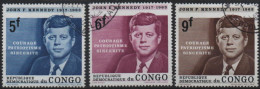 CONGO BELGE 567 à 569 (o) John Fitzgerald KENNEDY Président Des Etats-Unis - Usati