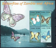 ZAMBIE 2005 - PAPILLONS - BUTTERFLIES - YT 1307/10 - MI 1512/15 -  NEUFS ** - Zambia (1965-...)