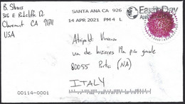 Usa 2021 Postamai For Italy Special Cancellation For Earth Day Fu - Storia Postale