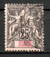Col24 Colonies Grande Comore N° 8 Oblitéré Cote 25,00 € - Used Stamps