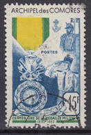 ARCHIPEL DES COMORES : MEDAILLE MILITAIRE N° 12 OBLITERATION LEGERE - COTE 55 € - Used Stamps