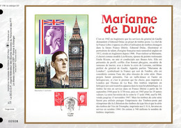 &#9989; " DE GAULLE / 60 ANS DE LA MARIANNE DE DULAC " Sur Feuillet CEF N°té De 2005. N° YT P3841. Parfait état. FDC - De Gaulle (Général)
