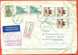 Poland 2003. Registered Envelope Passed Through The Mail. Airmail. - Cartas & Documentos