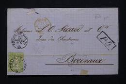 SUISSE - Lettre De Chaux De Fonds Pour La France En 1862 - L 110874 - Briefe U. Dokumente