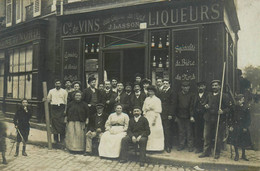 St Denis * Carte Photo * Devanture Commerce De Vins Aux Enfants Du Nord Liqueurs J. LASSON * Commerce Magasin - Saint Denis