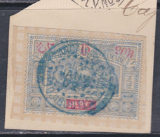 Obock N° 52 O  15 C. Bleu Et Rouge, Oblitération Un Peu Forte Sur Fragment Sinon TB - Unused Stamps