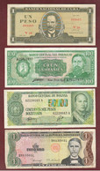 Sud America Lotto 4 Banconote Paraguay Dominicana Cuba Bolivia 4 Old Banknotes South America - Andere - Amerika