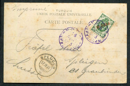 0741 Russia LEVANT Palestine ROPiT Jerusalem Cancel 1903 Mount Olivet View Postcard To Suisse Switzerland - Covers & Documents