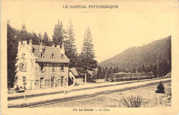 15 CANTAL Train à Quai En Gare Du Lioran + Cachet Perlé St Martin Cantales Bien Frappé - Altri Comuni