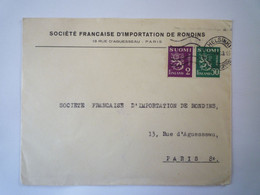 2021 - 4022  Enveloppe Au Départ De HELSINKI à Destination De PARIS  1933   XXX - Storia Postale