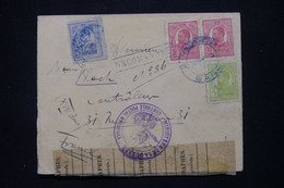 ROUMANIE - Enveloppe Cachetée En Recommandé Pour Paris En 1915 Avec Contrôle Postal De Marseille - L 110899 - Briefe U. Dokumente