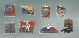 PINS PIN'S MILITAIRE ARMEE 516 EGF 72 RIMA 3 R PIMA PARA 11e 5e ESCADRON DGA 1er RI JO 5e RI NAVARRE BR SALON LOT 8 PINS - Militaria