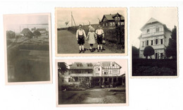 4x Orig. Foto Um 1937 Aufnahmen Hiddensee, Hotel Hitthim, Haus Irmgard, Ortspartie, Kinder - Hiddensee