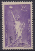 1936 N°309 75c + 50c Bartholdi Neuf * Traces Charnières Voir Scan Recto/verso - Ungebraucht