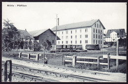 Um 1925 Ungelaufene AK Mühle In Pfäffikon ZH Mit Eisenbahnwaggon In Fabrikgelände - Pfäffikon