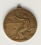 Oude Ancienne Medaille 1921 Stockholm Kappsimnings Klubb Sweden Sverige Water Polo Swimming Old Medal - Other & Unclassified