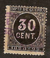 España Impuesto De Guerra U 49 (o) Cifra. 1898 - Impots De Guerre