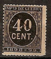 España Impuesto De Guerra U 50 (o) Cifra. 1898 - Impots De Guerre