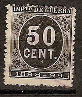 España Impuesto De Guerra U 51 (o) Cifra. 1898 - Tasse Di Guerra
