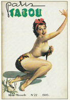 CARTE POSTALE 10CM/15CM EDITIONS GENTIANE COULEUR : PARIS TABOU N° 22 GEN-113 JEUNE FEMME PIN UP SEXY ET EROTIC NUE - Pin-Ups