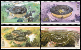 China 2021-8 “World Material Cultural Heritage-The Storied Building Of Fujian Tulou" MNH,VF Post Fresh - Ungebraucht