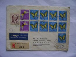 SWITZERLAND - LETTER SENT FROM ST. GALLEN FOR BRAZIL PRO YOUTH / BUTTERFLIES IN 1955 IN THE STATE - Cartas