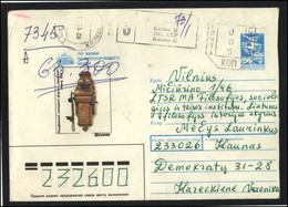 RUSSIA USSR LT MM 0038 Cover Postal History EMA Meter Mark Lithuania Old Phone - Sin Clasificación