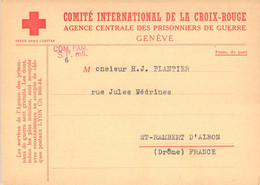 Comité International De La Croix Rouge - Prisonniers De Guerre EN ALLEMAGNE - STALAG V - CAPORAL JOURDAIN - Guerra De 1939-45