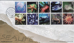 GB First Day Cover To Celebrate Sea Life  2007 - 2001-2010. Decimale Uitgaven