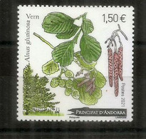 2021. Arbre Et Feuilles De L’aulne Noir (vergne)  Timbre Neuf ** . AND.FR - Unused Stamps