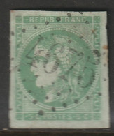 France 1870 Sc 41 Yt 42 Used "4675" (Ploemeur) Cancel Good Margins - 1870 Bordeaux Printing
