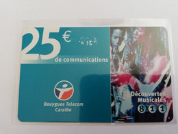 Caribbean Phonecard St Martin French Caribbean ANTILLES FRANCAISES RECHARGE BOUYGUES  25 EURO   **6489 ** - Antilles (French)