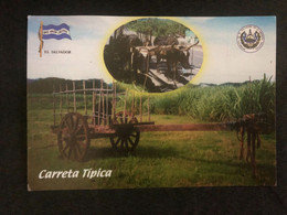 Postcard El Salvador, Yoke Of Oxen  2012 ( Firefighter Car Stamps) - El Salvador