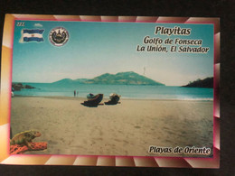 Postcard El Salvador, Fonseca Gulf  2012 ( Tazumal Ruins Stamps Stamps) - El Salvador