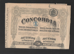 (Roumanie) Action CONCORDIA  (industrie Du Pétrole)   1932  (M2917) - Erdöl