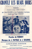 19- CHAUMEIL- PARTITION MUSIQUE JEAN SEGUREL-PAYRAC-TROUBADOURS ROGER VINCENT-ACCORDEON MAUGEIN TULLE - Partitions Musicales Anciennes