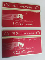 UNITED STATES USA AMERIKA $5,-+ $10,- Red - S.C.D.C. CANTEEN   L&G CARD 902A  MINT **6493** - [1] Holographic Cards (Landis & Gyr)