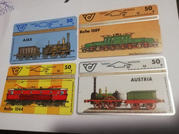 OOSTENRIJK  L&G CARD SERIE TRAINS    4 DIFFERENT/ USED CARDS  ** 6503** - Oesterreich