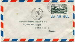 SAINT PIERRE ET MIQUELON LETTRE PAR AVION DEPART SAINT PIERRE ET MIQUELON 28-4-1954 POUR LA FRANCE - Storia Postale