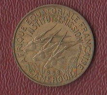 Cameroun Africa Equatoriale 5 Franchi 1958 Five Francs Equatorial Africa States Bronze Coin - Cameroon