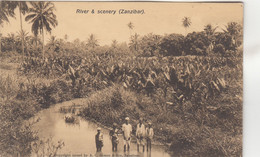 A3457) ZANZIBAR - River & Scenery - Kinder Männer Im Wasser Old !!! - Tanzania