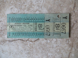 Ile De JERSEY TITRE DE TRANSPORT - Ancien Ticket JMT Transport Perforé à Dater - - Europa