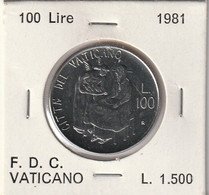 Vatican - 100 L 1981 FDC - Vaticano