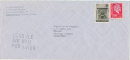 Turkey Air Mail Cover Sent To Denmark From The Canadian Embassy In Ankara Turkey - Luchtpost