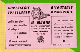 BUVARD & Blotting Paper : Horlogerie Bijouterie WARIN  SAINT QUENTIN - Textile & Vestimentaire