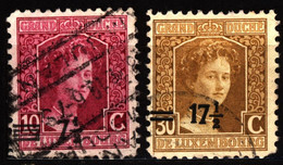Luxembourg 1915 Mi 113-114 Grand Duchess Marie Adelaide (overprint) (2) - 1914-24 Marie-Adélaïde