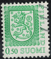 Finlande 1983 Oblitéré Used Blason Coat Of Arms Animaux Héraldiques Lion Type II Vert SU - Zimbabwe (1980-...)